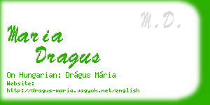 maria dragus business card